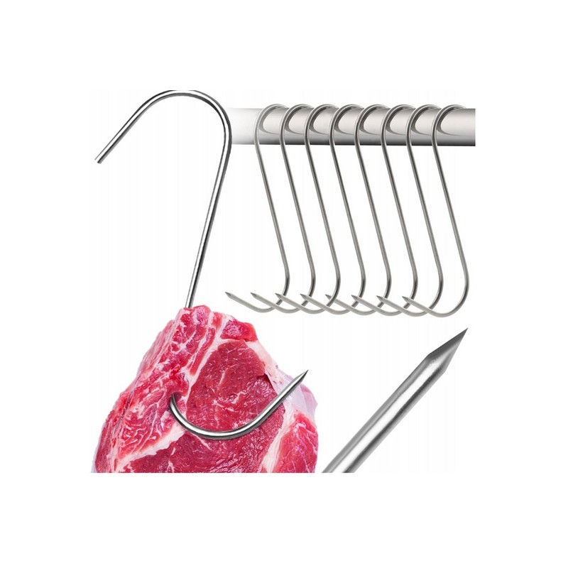 Rūkymo kabliukai šaltiems mėsos gabalams rūkyti, 15 vnt