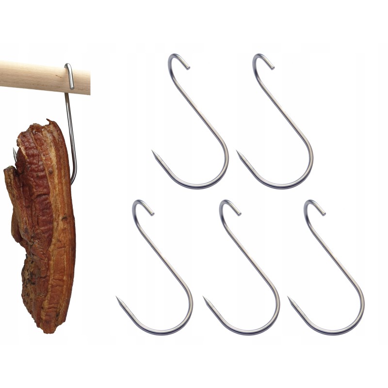 S-413/b fi 4 inox rūkymo kabliukai šoninės šonkauliukams