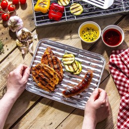 Aliuminio grilio padėklai Jan esminis mažas 3 vnt