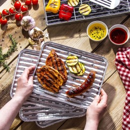 Aliuminio grilio padėklai Jan esminis mažas 3 vnt