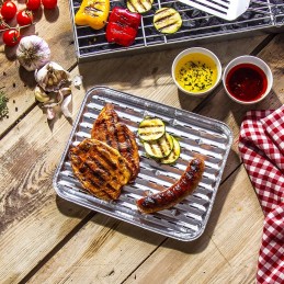 Aliuminio grilio padėklai Jan esminis mažas 3 vnt