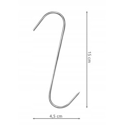 Rūkymo kabliukai 15 cm, rinkinyje 15 vnt