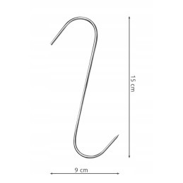 Rūkymo kabliukai 15 cm, rinkinyje 15 vnt