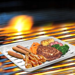 Vienkartiniai aliuminio grilio padėklai, 5 vnt