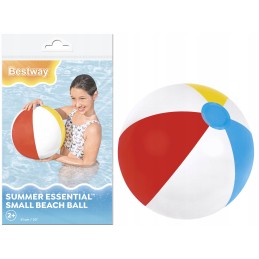 Spalvingas pripučiamas kamuolys paplūdimiui ir baseinui vaikams, dydis 51 cm, bestway