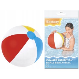 Spalvingas pripučiamas kamuolys paplūdimiui ir baseinui vaikams, dydis 51 cm, bestway