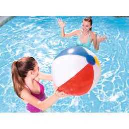 Spalvingas pripučiamas kamuolys paplūdimiui ir baseinui vaikams, dydis 51 cm, bestway