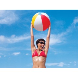 Spalvingas pripučiamas kamuolys paplūdimiui ir baseinui vaikams, dydis 51 cm, bestway