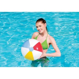 Spalvingas pripučiamas kamuolys paplūdimiui ir baseinui vaikams, dydis 51 cm, bestway
