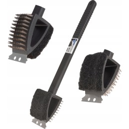 Vielinis šepetys su grandikliu ir kempine 3in1 – grotelių valymui