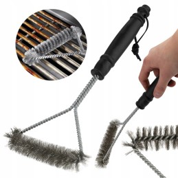 Vielinis šepetys, valiklis ir grandiklis grilio grotelėms