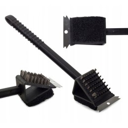 Šepetys, plieninis grandiklis, poliuretano kempinė, valymas