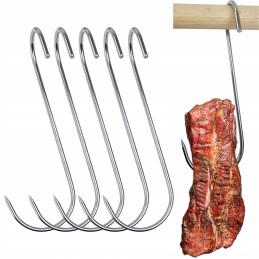 S-417-b rūkymo kabliukai 17 cm, susukti, šaltibarščiai, šoninė, šonkauliukai rūkyti