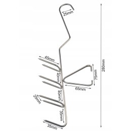 Kabliukai dideliems žuvims rūkyti, keliamoji galia 9 kg