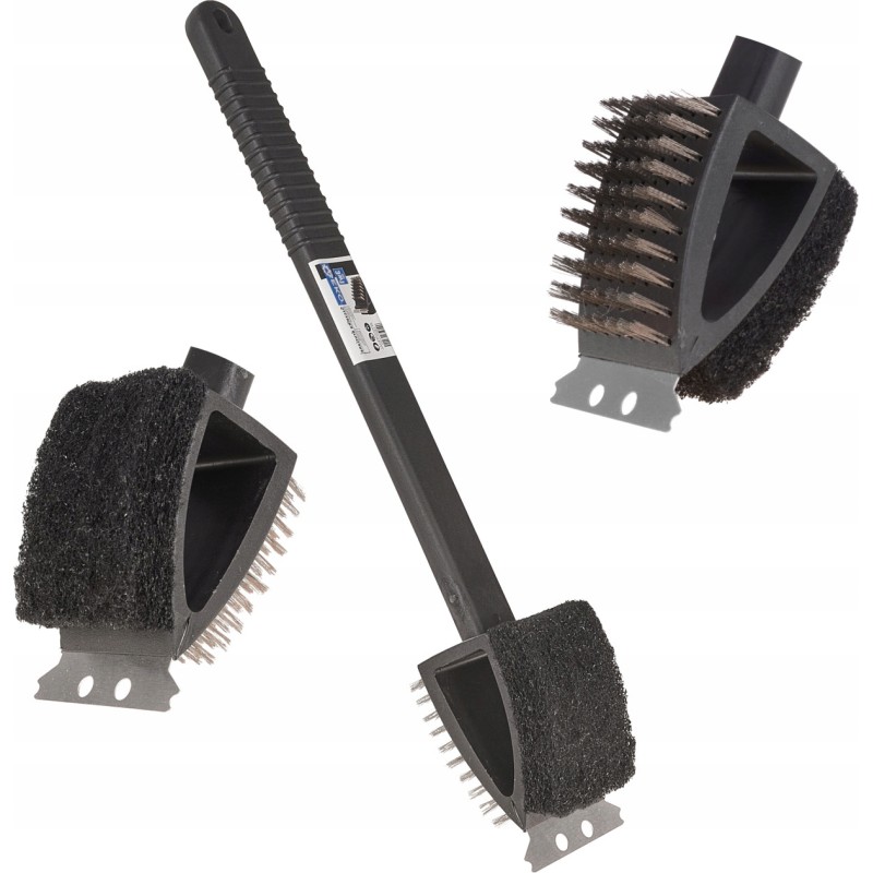 Vielinis šepetys su grandikliu ir kempine 3in1 – grotelių valymui