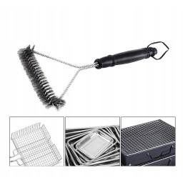 Vielinis šepetys grilio grotelėms, grandiklis, valiklis, 30 cm