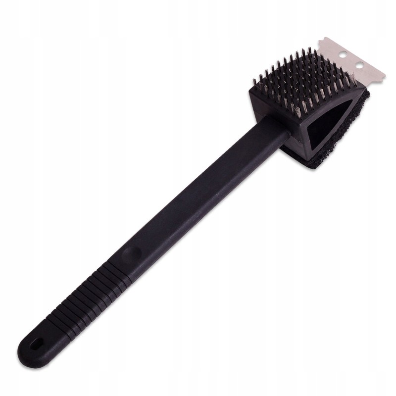 Tvirtas šepetys „trys viename“ grotelių, grotelių ir židinio valymui