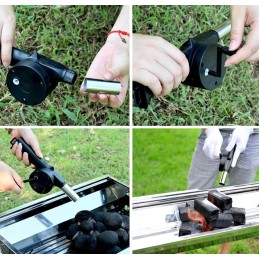 Rankinis pūstuvas židinio krosnelės griliui