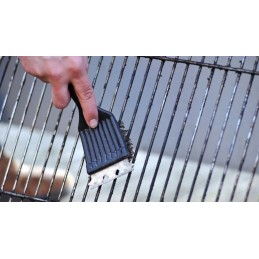 Šepetys, plieninis grandiklis, poliuretano kempinė, valymas