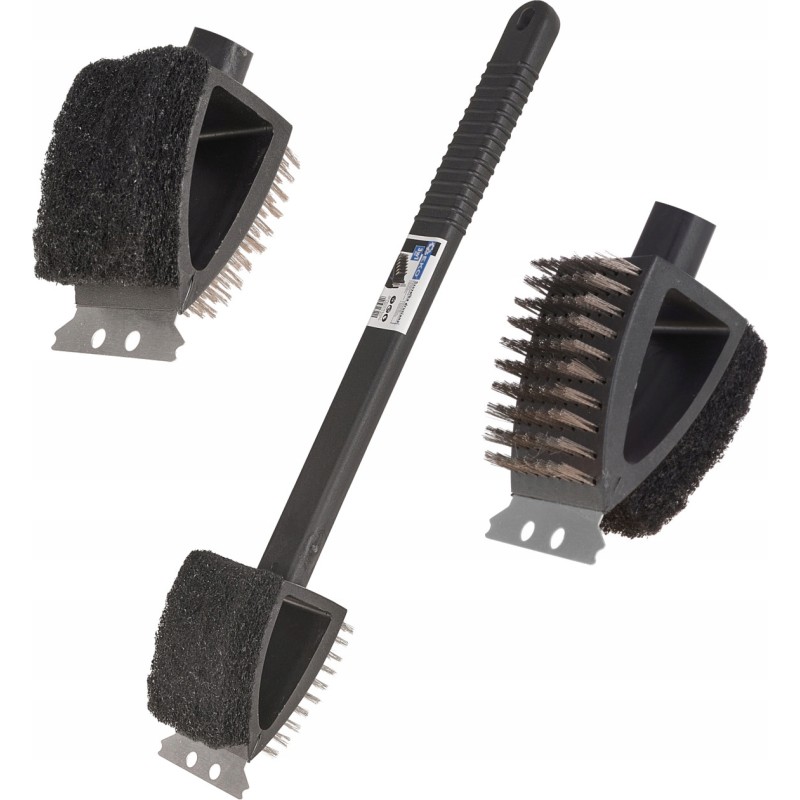 Vielinis šepetys su grandikliu ir kempine 3in1 – grotelių valymui