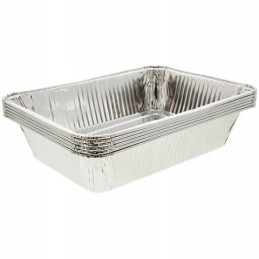 Stačiakampiai aliuminio padėklai 22 x 15,5 x 4,8 cm 6 vnt