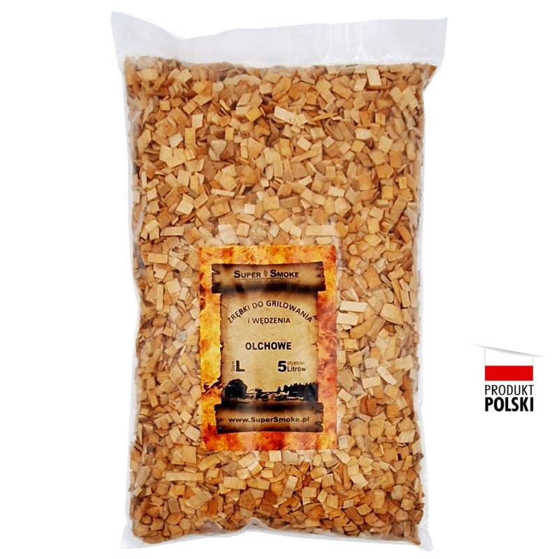 Super dūminės alksnio drožlės, l dydis, 5 litrai