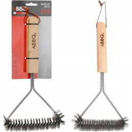 Grotelių valymo šepetys 30x14cm su medine rankena