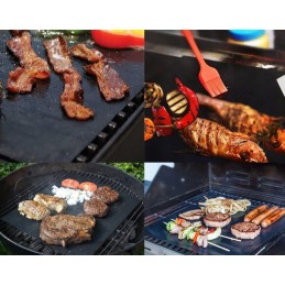 4x grilio kilimėlis orkaitės daugkartinio naudojimo kepimo tefloninis bbq padėklas