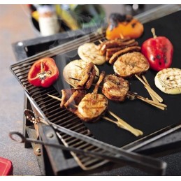 4x grilio kilimėlis orkaitės daugkartinio naudojimo kepimo tefloninis bbq padėklas