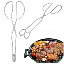 Grilio žnyplės, virtuviniai nagai, 27 cm, tvirto plieno, mėsos žirklės