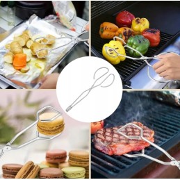 Grilio žnyplės, virtuviniai nagai, 27 cm, tvirto plieno, mėsos žirklės