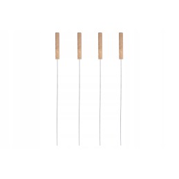 Šampury iešmai kepsninei mėsai, medinė rankena, komplektas x4