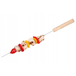 Šampury iešmai kepsninei mėsai, medinė rankena, komplektas x4