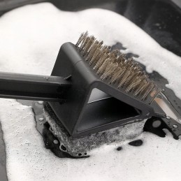 Vielinis šepetys ir grandiklis grotelių valymui 3in1, kuriuos privalo turėti kiekvienas