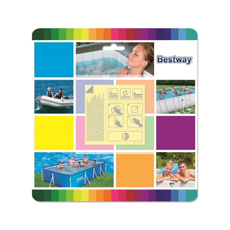 Basseinide ja pontoonide madratsite parandusplaastrid bestway 62068 10 tk