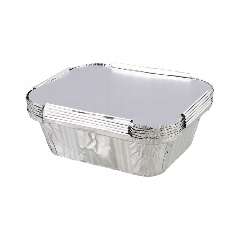 Aliuminio indai su dangteliu, 6 vnt