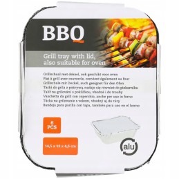 Aliuminio indai su dangteliu, 6 vnt