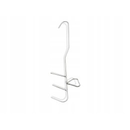 Trigubas rūkymo kabliukas žuvies borniakui rūkyti 3 mm 25 cm