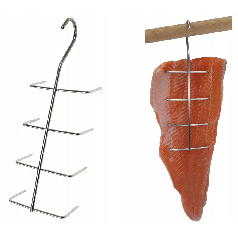 F-404 rūkymo kabliukas vidutinio dydžio žuvies filė, lašišai