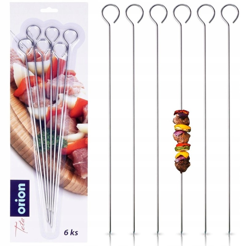 6x grilio iešmeliai ir plieniniai pagaliukai