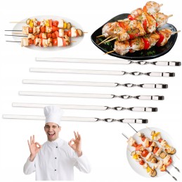 Smeigtukai plieniniai iešmo pagaliukai vėrinukai adatos ilgio 45cm 6 vnt