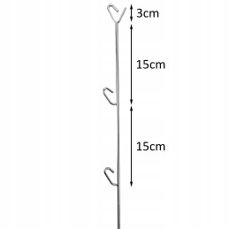 Pw-86 šakių atramos, židinio lazdos, 86 cm, nerūdijantis plienas, 3 pakopų inox
