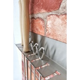 Pw-86 šakių atramos, židinio lazdos, 86 cm, nerūdijantis plienas, 3 pakopų inox