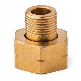 Dviejų segmentų žalvarinė žarnos jungtis su sriegiu