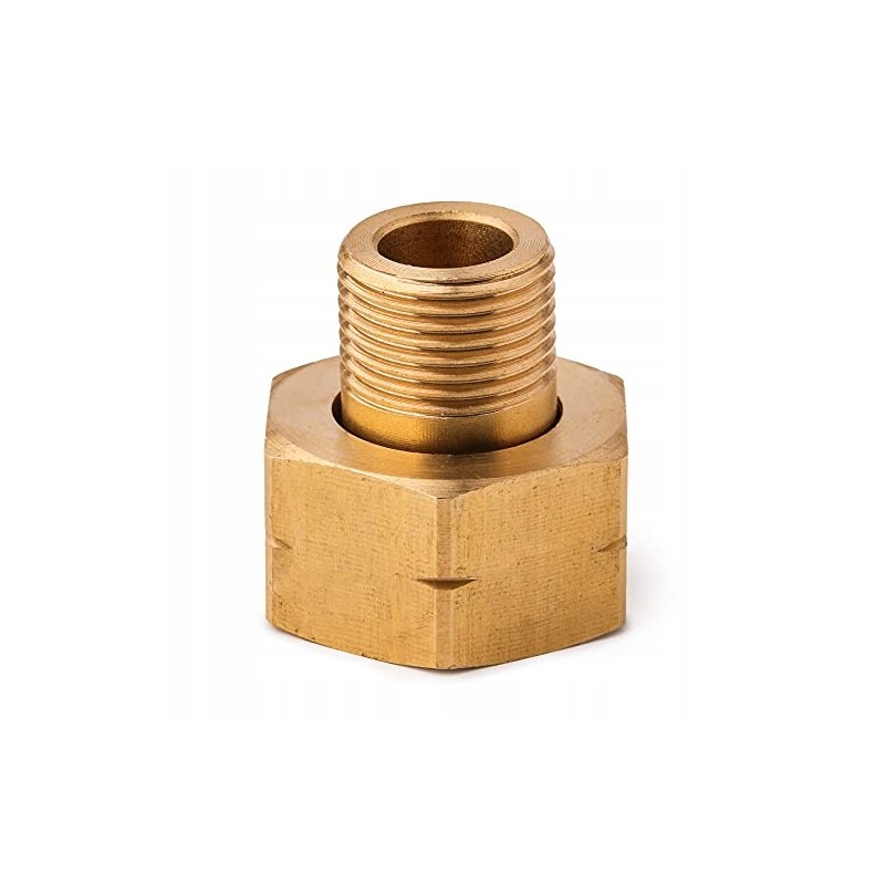 Dviejų segmentų žalvarinė žarnos jungtis su sriegiu