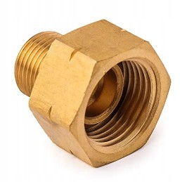 Dviejų segmentų žalvarinė žarnos jungtis su sriegiu