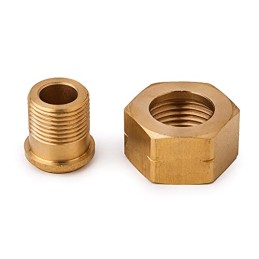 Dviejų segmentų žalvarinė žarnos jungtis su sriegiu