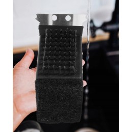 Grandiklio šepetys su grandikliu grilio grotelėms valyti, valiklis 3 viename