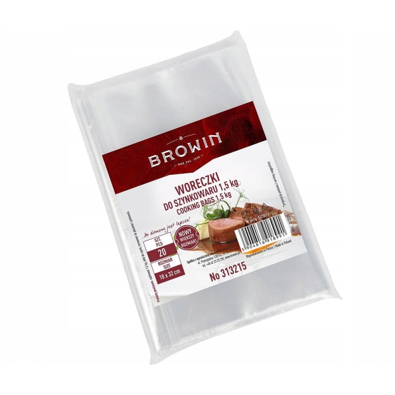 Plastikiniai maišeliai kumpio gamintojui 1,5 kg - 20 vnt.