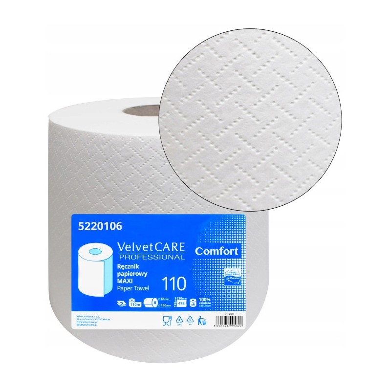 Aksominis popierinis rankšluostis 1 vnt 110 metrų max